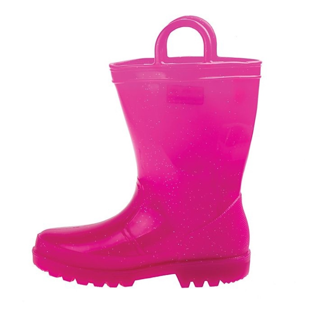 Laura Ashley® Rubber Rainboots in Pink Glitter